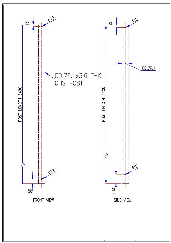 Fence post thickness and length