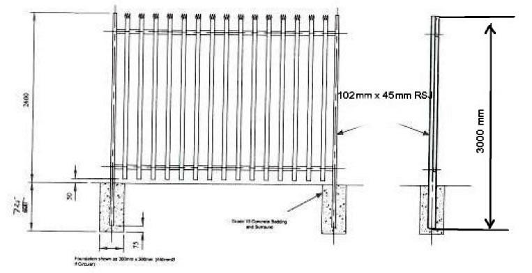 Fixing of trellis, posts, pales