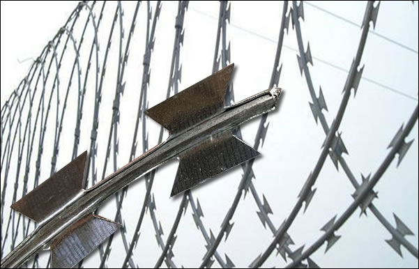 Flat Razor Wire Panels Hot Dip Galvanised