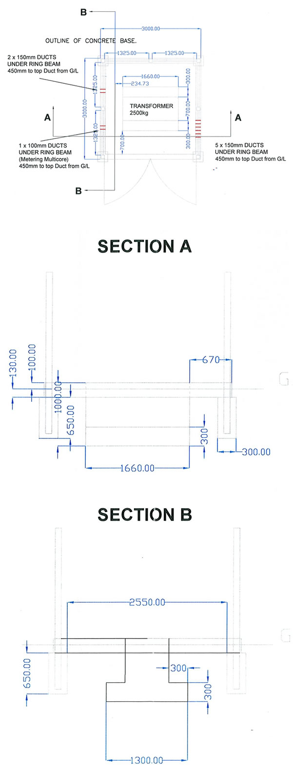 Details for building transformer station secure barrier fence