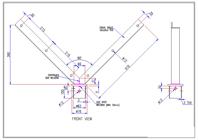 Straining Y pole design supporting security toppings